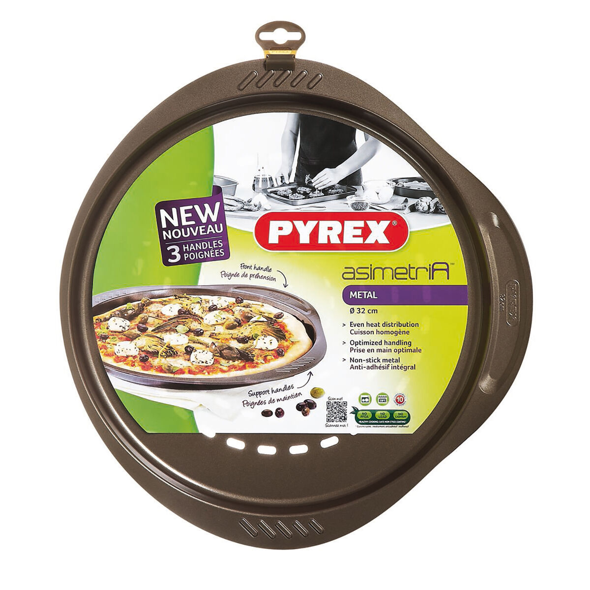 Forma na pizzu Pyrex Asimetria Kov Ø 32 cm (6 kusů)